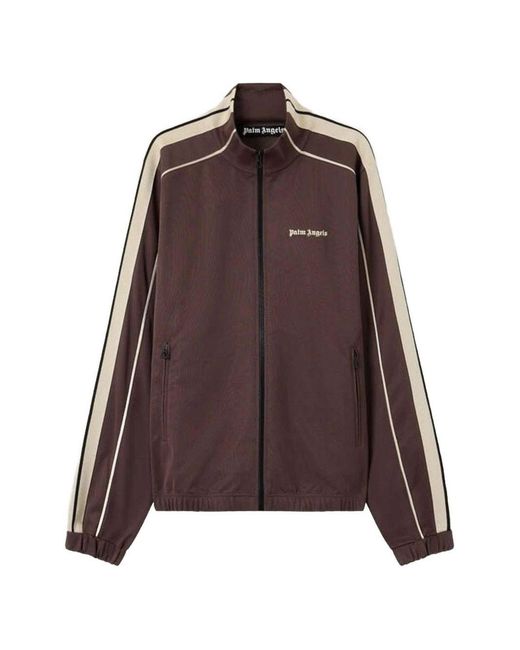Palm Angels Brown Logo Track Top for men