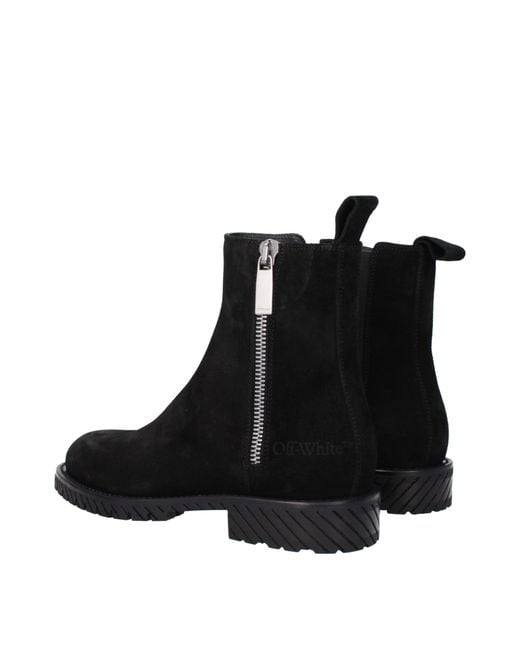 Off-White c/o Virgil Abloh Off-weiße Stiefel Männer Wildleder schwarz in Black für Herren