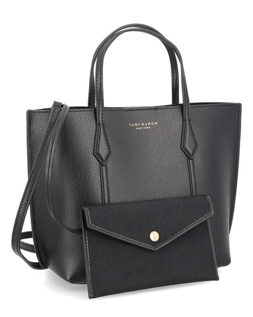 Tory Burch Black "Perry" Shopping Bag