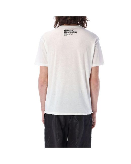Valentino Archivdruck T -Shirt in White für Herren