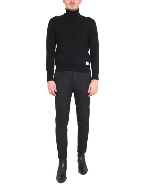 Department 5 Blue Pants With Logo Patch for men