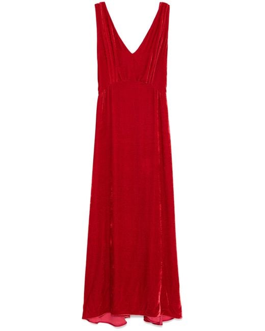 P.A.R.O.S.H. Red Relur Maxi Dress