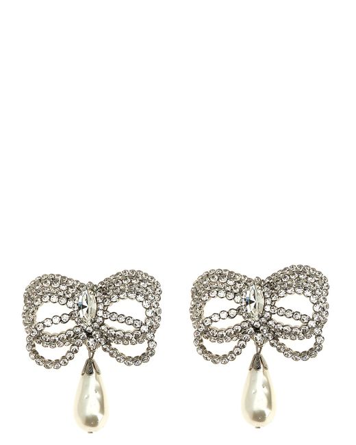 Alessandra Rich Metallic Alessandra reiche Bogenohrringe