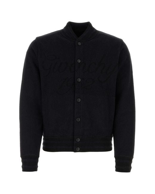 Givenchy Blue Nylon Blend Bomber Jacket