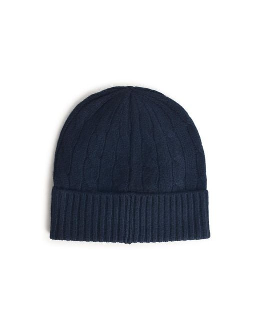 Polo Ralph Lauren Blue Wool Blend Beanie