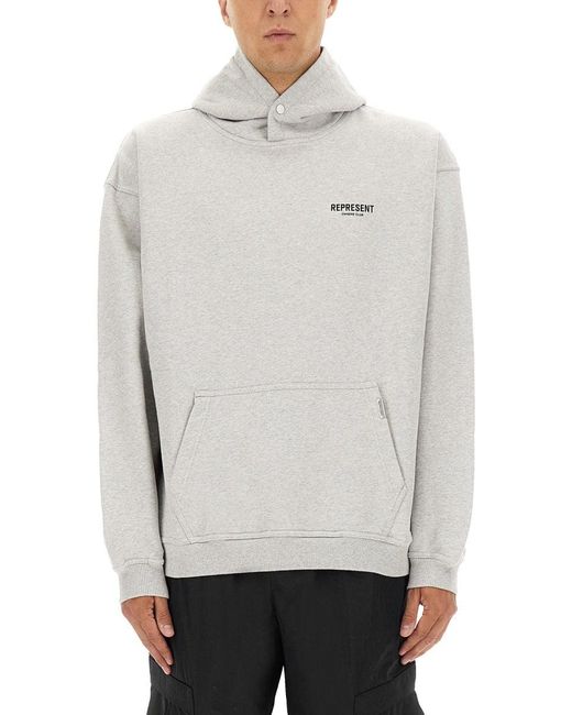 Represent Hoodie in Gray für Herren