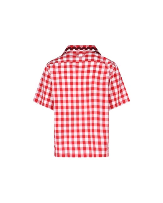 Prada Red Gingham Shirt for men