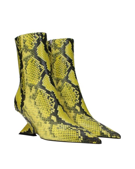 The Attico Green Leather Boots