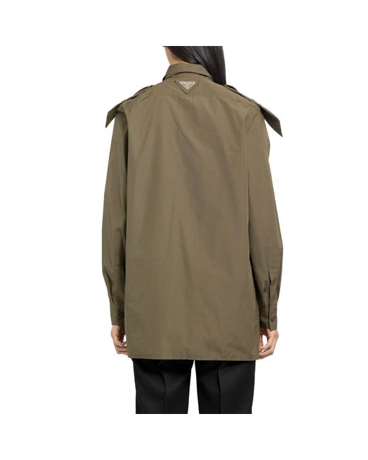 Prada Katoenen Shirt in het Green