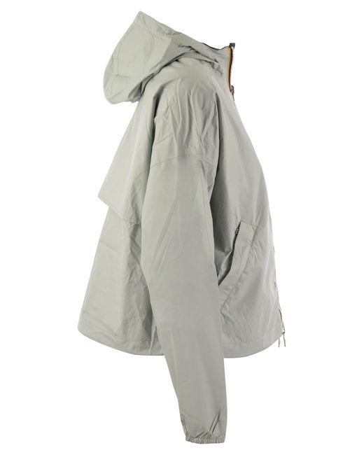 K-Way Gray Laurette Plus Reversible Hooded Jacket