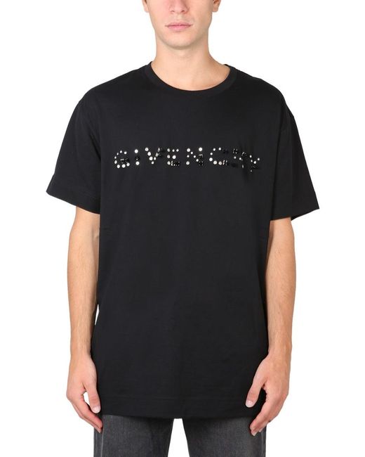 Givenchy Black Tshirt Con Logo for men