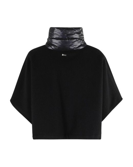 Herno Black Quilted Panelled Jacket
