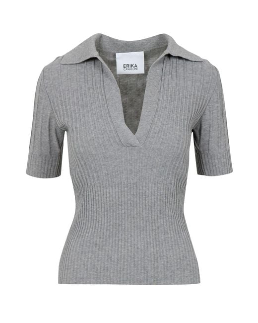 Erika Cavallini Semi Couture Gray T Shirts And Polos
