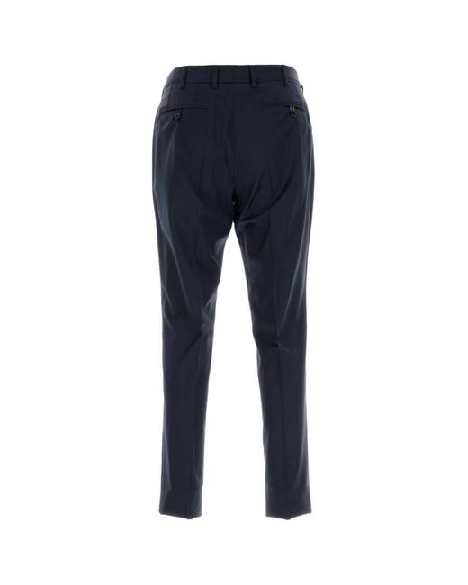 Brioni Navy Blue Stretch Wool Pant for men