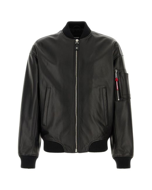 DSquared² Black Leather Jackets for men