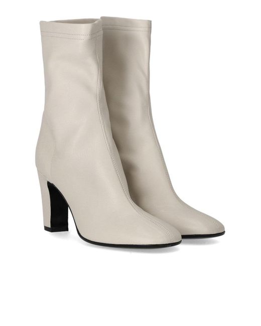 Strategia White Zhaira Heeled Ankle Boot