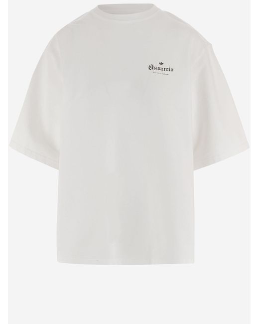 ADIDAS X WILLY CHAVARRIA White Willy Chavarria X Adidas Cotton T Shirt With Logo for men