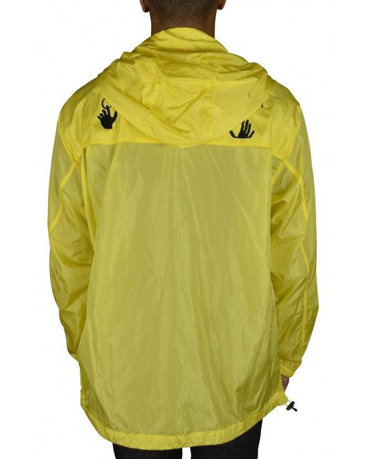 Off-White c/o Virgil Abloh Yellow Windbreaker With Iconic Logo Accents
