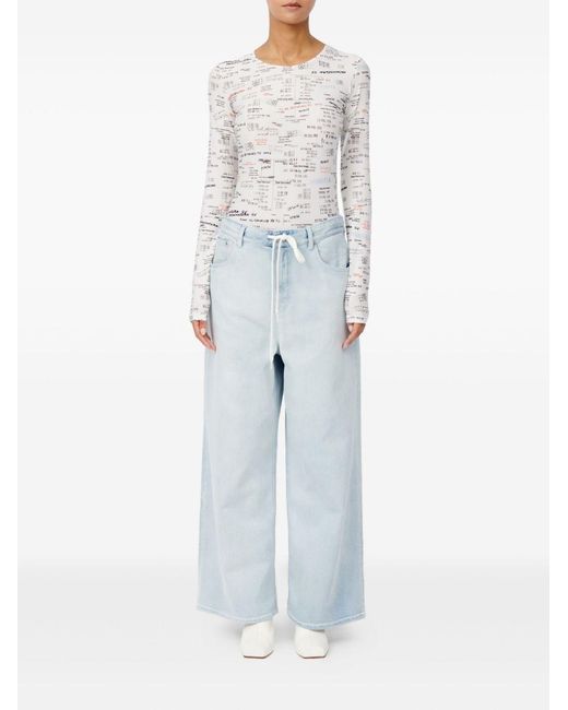 MM6 by Maison Margiela Blue Pants 5 Pockets