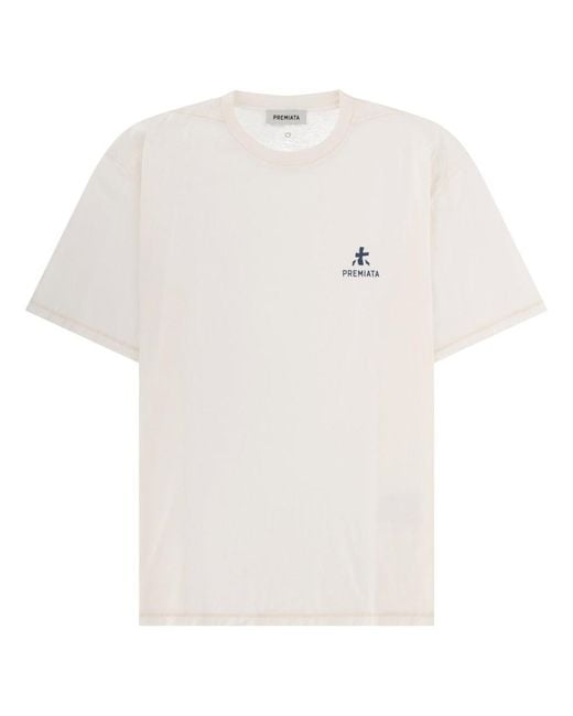 Premiata White T Shirt Con Logo