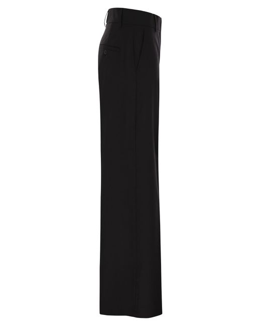 Weekend by Maxmara Black Weekend Max Mara Visivo Wool Palazzo Trousers