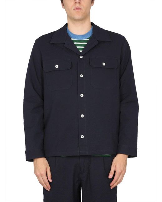 Howlin' By Morrison Blue Cotton Shirt for men