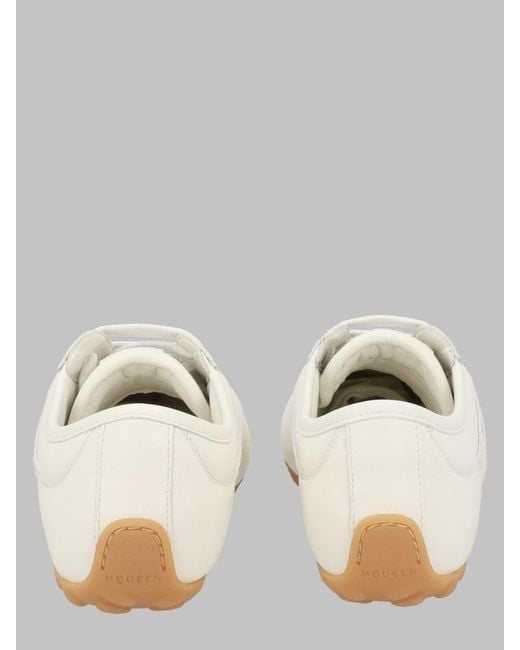 McQueen Natural Leather Low-Top Sneakers