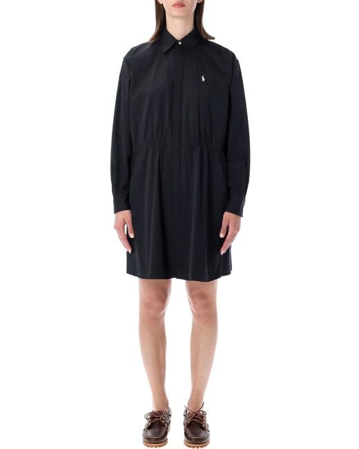 Polo Ralph Lauren Black Long Sleeve Shirt Dress