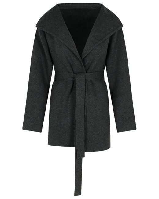 Viscose 'Rea' et veste en laine grise Max Mara en coloris Black