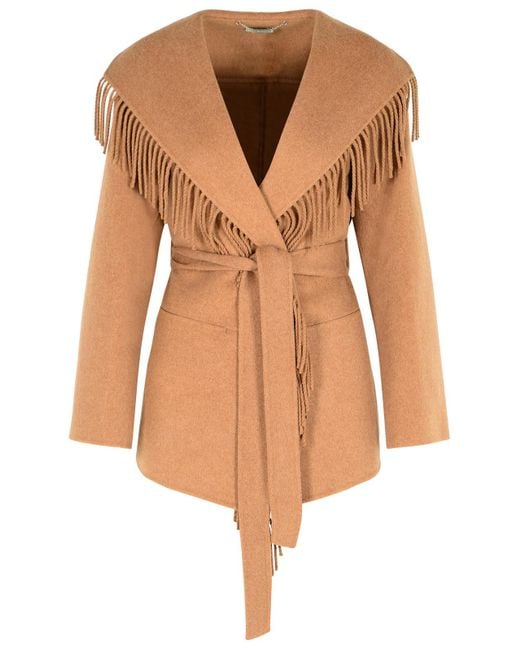 Jonathan Simkhai Brown 'Rowen' Camel Wool Blend Coat