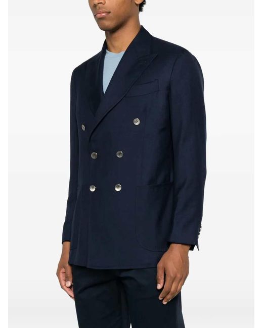 Sartorio Napoli Blue Double Breasted Jacket