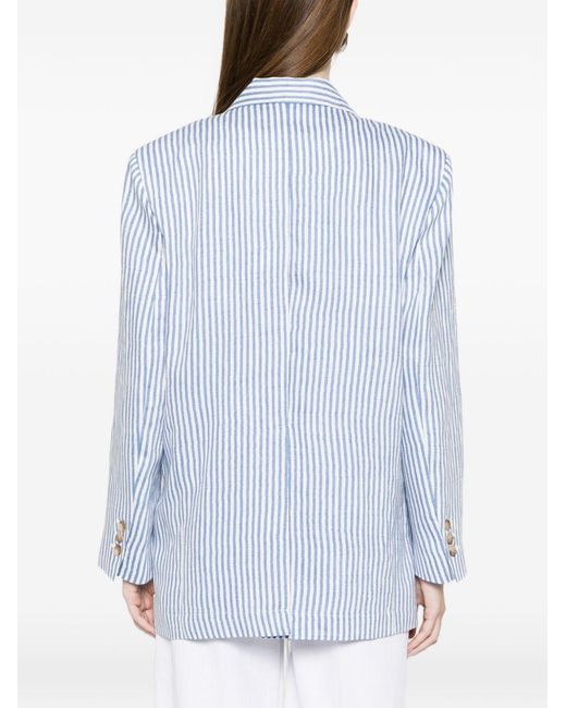 White Sand Blue Jackets Linen/Flax for men