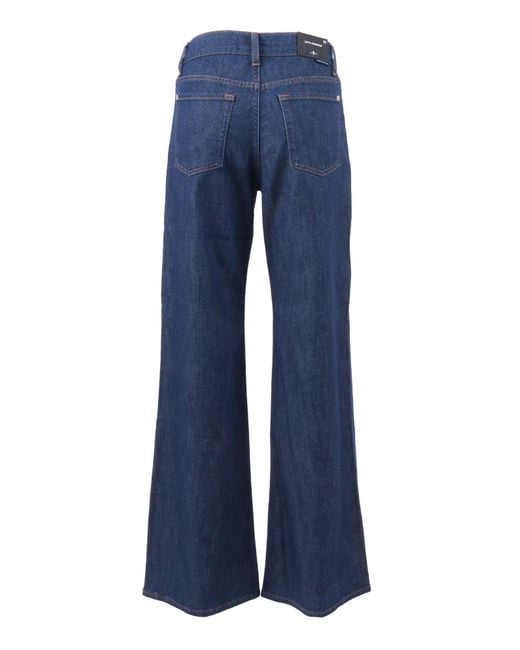 7 For All Mankind Blue Lotta Tailorless Halona With Patch Pockets Jean