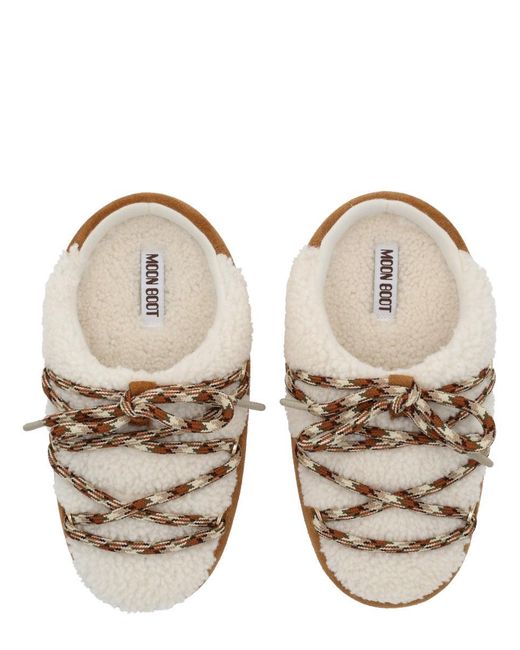 Moon Boot Brown Shearling "Evx" Mules