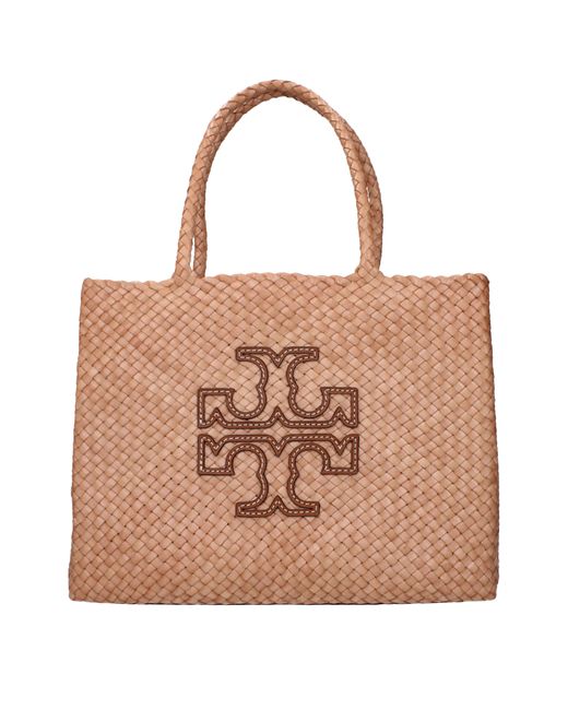 Tory Burch Brown Pink Leather Shoulder Bag