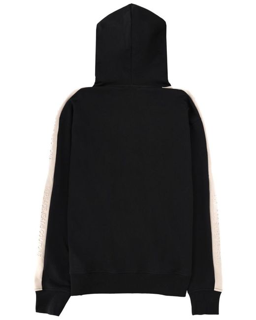 Versace Jeans Couture Black Felpa Con Logo E Cappuccio for men