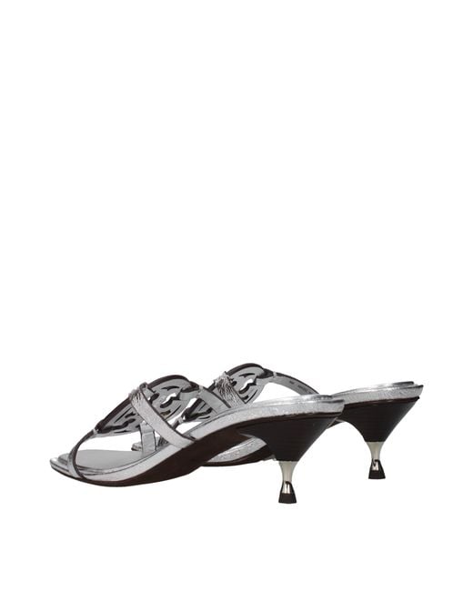 Tory Burch Metallic Sandals Leather