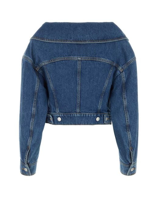 McQueen Blue Cotton Denim Jacket