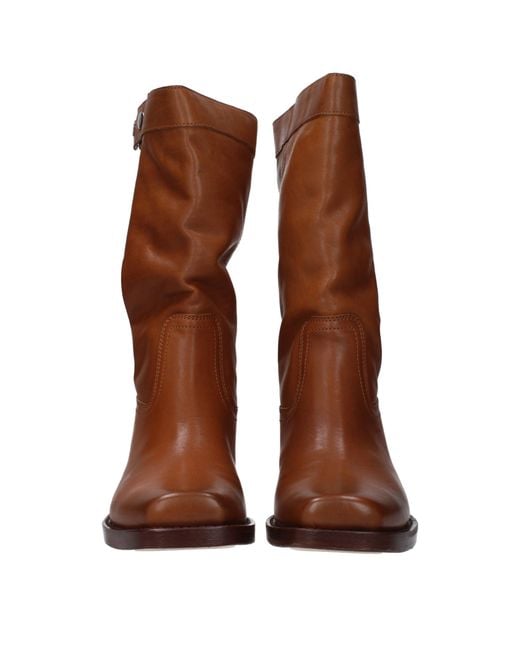 Andrea Conti Stivaletti Donna Modello 0346833, Colore Marrone (Braun Brandy), Numero 38 EU, Stile Motociclista
