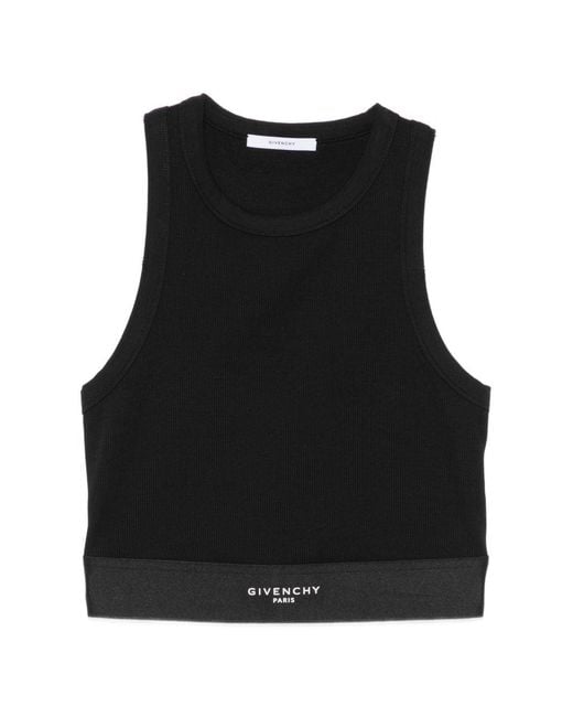 Givenchy Black Cropped Tank Top