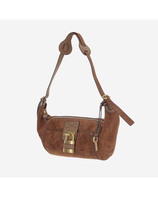 Chloé Brown Crossbody Bag Paddington Suede