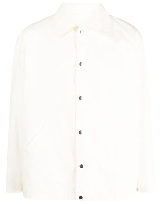 Jil Sander Hemdjacke Mit Logo-Print in White für Herren