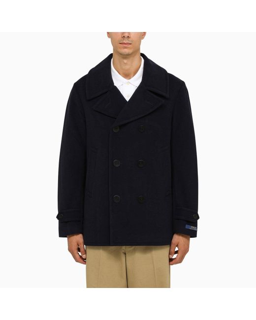 Manteau caban en laine bleu marine Polo Ralph Lauren pour homme en coloris Black