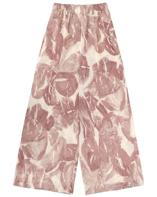 Alysi Pink Silk Pants