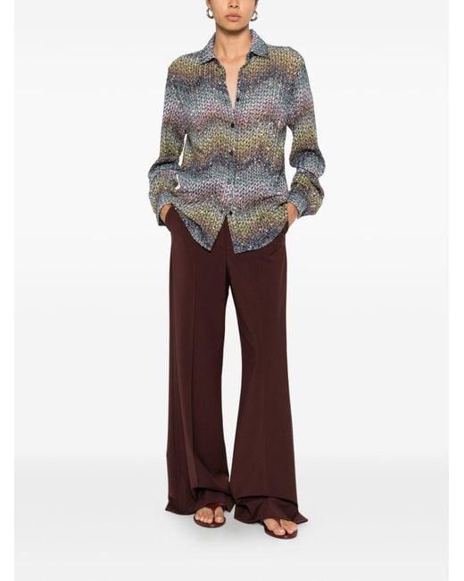 Missoni Gray Zig Zag Print Shirt