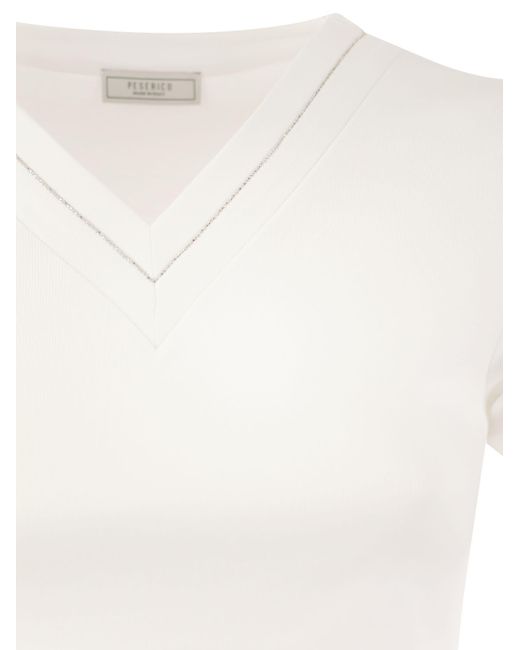 Peserico Pesico T -shirt Bianco in het White