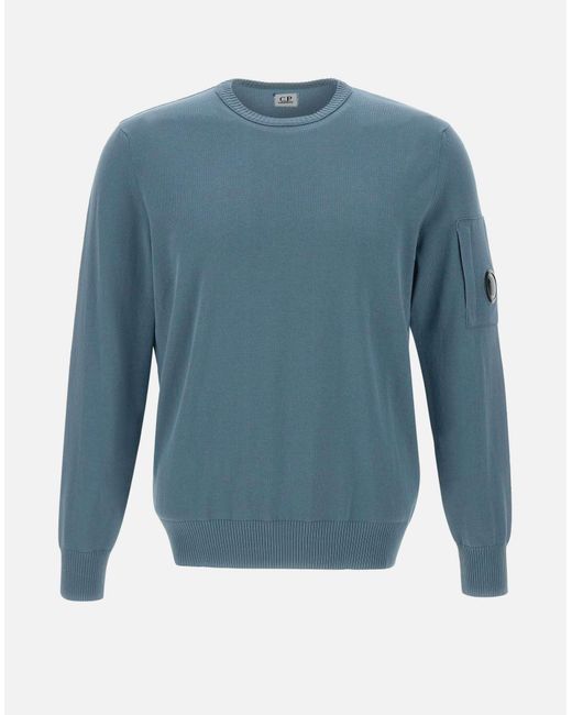 C.P. Maglione Di Crepe Di Crepe Di Cotone Blu Di Cotone Blu di C P Company in Blue da Uomo