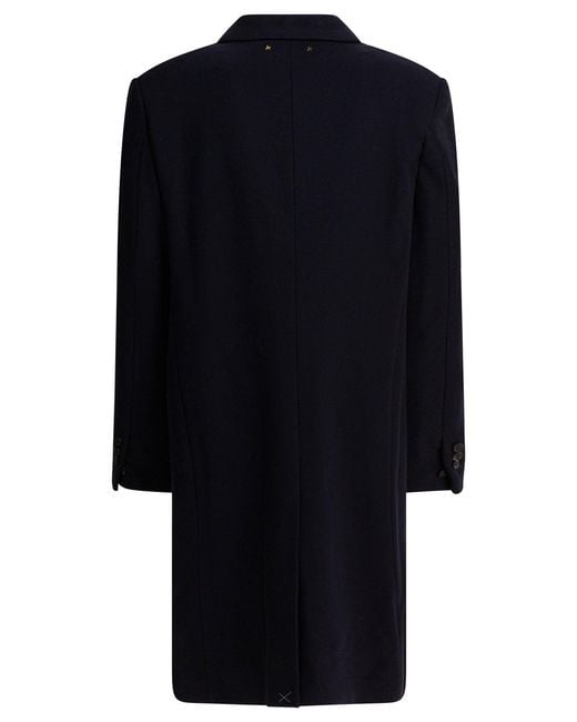 Golden Goose Deluxe Brand Black Single-Breasted Wool Coat