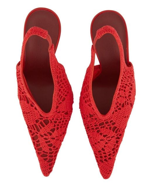 Crochet Slingback Magda Butrym de color Red