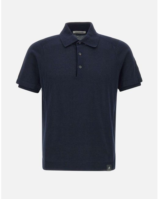 Premiata Blaues Baumwoll-Polo in Blue für Herren